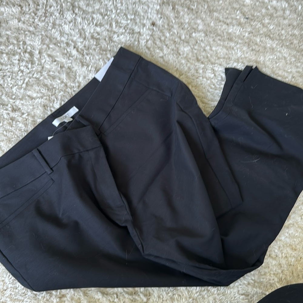 Loft cropped dress pants, black, 18